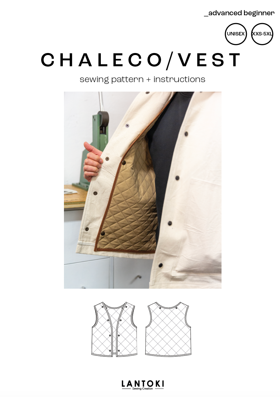 Chaleco Worker Jacket pattern ¡NUEVO!